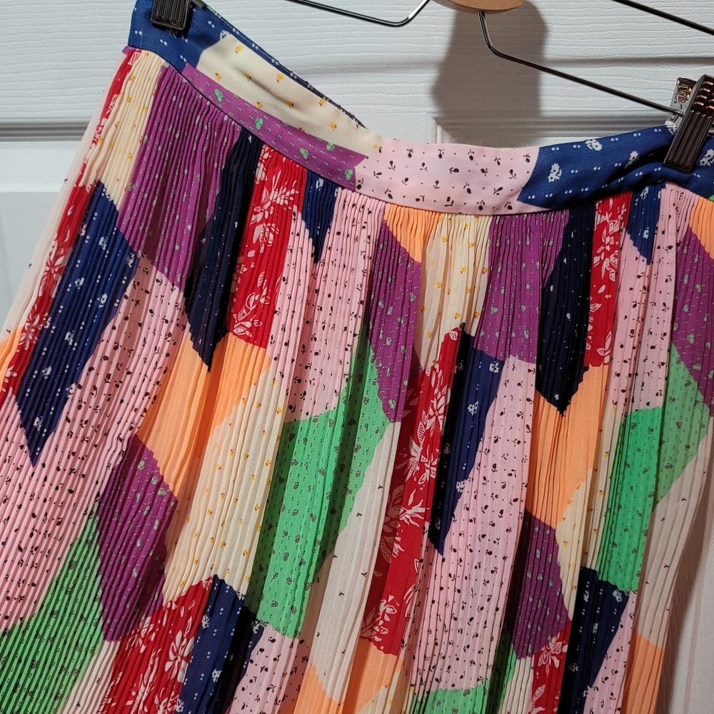 & Other Stories Multicolored Patchwork Midi Skirt - image 4